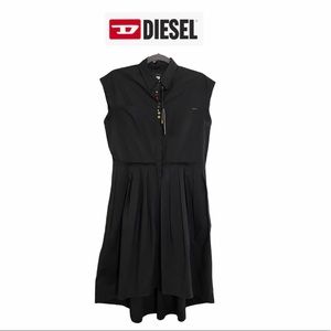 DIESEL PLEATED BOTTOM DRESS MULTICOLORED BUTTONS